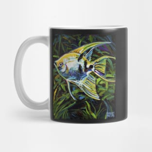 Colorful Angelfish Painting by Robert Phelps Mug